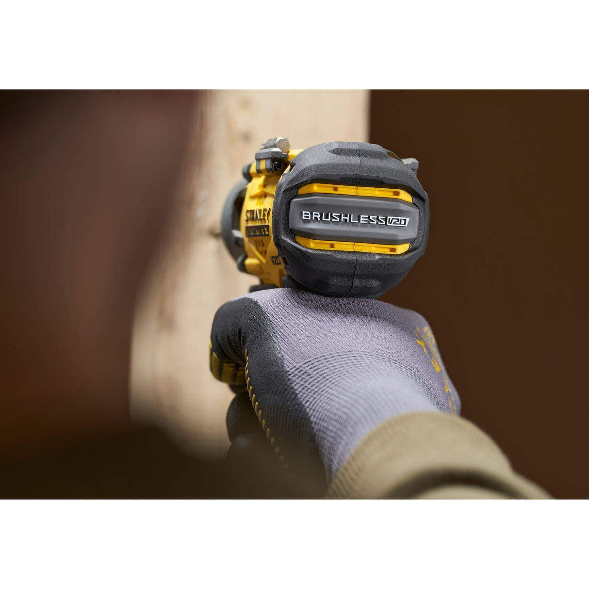 Stanley fatmax v20 18v borstelloze slagschroevendraaier (geel zwart, accu en oplader niet inbegrepen)