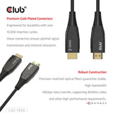 Club 3d actieve optische hdmi kabel (zwart, 100 meter)