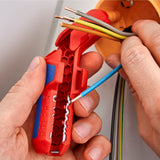 Knipex universeel ontmantelingsgereedschap - ergostrip rechts - rood