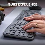 Logitech mk950 signature slim draadloze desktopset (grafiet, us-international lay-out (qwerty), 400 - 4000 dpi)