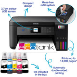 Epson ecotank et-2850 a4 multifunctionele wi-fi-printer met inkttank all-in-one inkjetprinter (zwart, scannen, kopiëren, wi-fi, inclusief tot 3 jaar inkt)