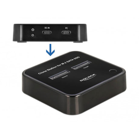 Delock m.2 docking station voor 2x m.2 sata ssd (zwart)