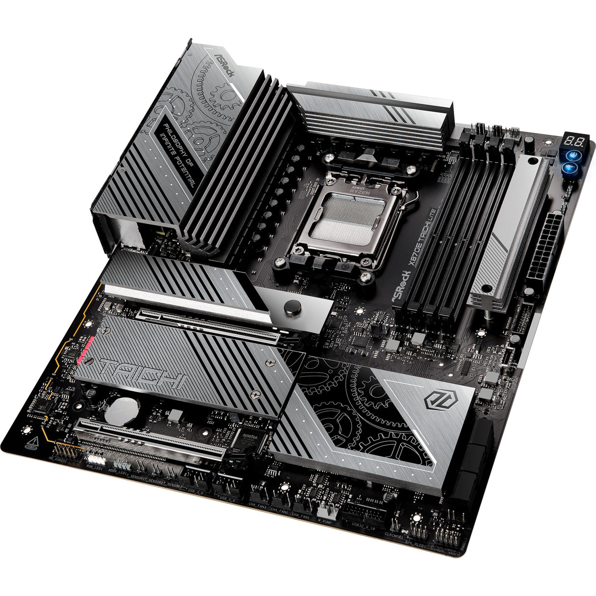 Asrock x870e taichi lite socket am5 moederbord (raid, 5 gb-lan, wi-fi 7, bt, e-atx)