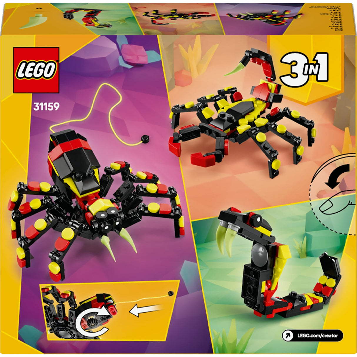 Lego creator 31159 wilde dieren: spannende spin