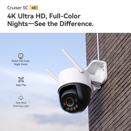 Imou cruiser sc 4k beveiligingscamera (wit, 8 mp (3840x2160), poe, wifi 6)