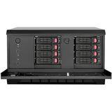 Silverstone cs381b v1.1 rack behuizing (zwart | 2x usb-a 3.2 (5 gbit s) | 2x audio)