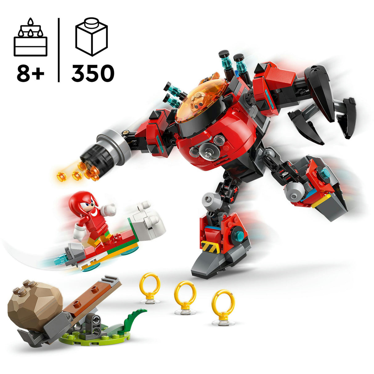 Lego ® sonic the hedgehog™ knuckles vs. dr. eggman egg crusher mecha - 77005