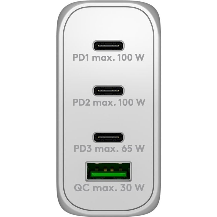 Goobay 100w gan usb-c pd multiport quick charger (wit)