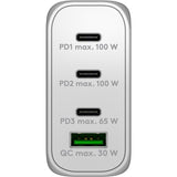Goobay 100w gan usb-c pd multiport quick charger (wit)
