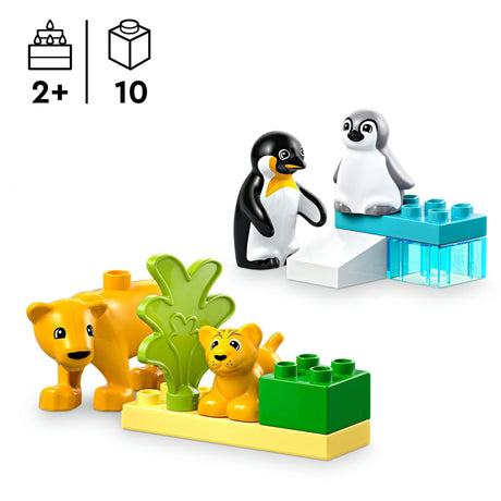 Lego duplo town 10442 families van wilde dieren: pinguïns en leeuwen
