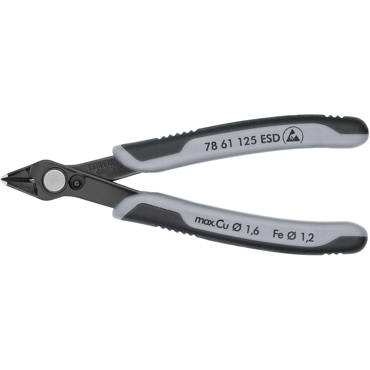 Knipex 78 61 125 esd zijsnijtang 64 hrc 125mm esd