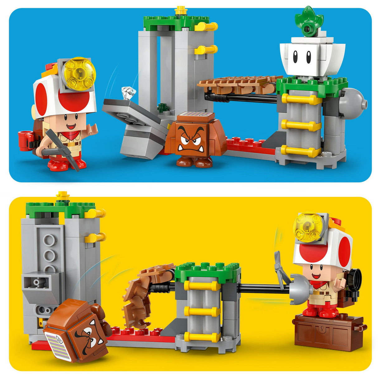 Lego super mario 72040 toad-baas kampeerplaats