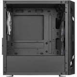 Silverstone sst-fah1mb-pro midi tower behuizing (zwart | 3x usb-a | rgb | tempered glass)