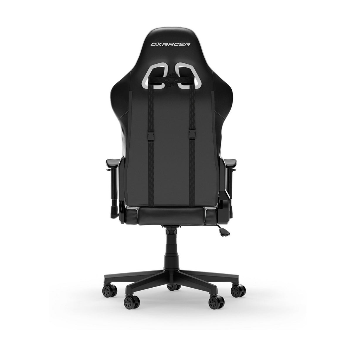Dxracer prince l black white pvc leather gamestoel (zwart wit)