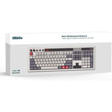 8bitdo retro mechanical keyboard n edition (grijs, us lay-out (qwerty), kailh box white, 100%, bluetooth low energy, wireless 2.4g, usb)