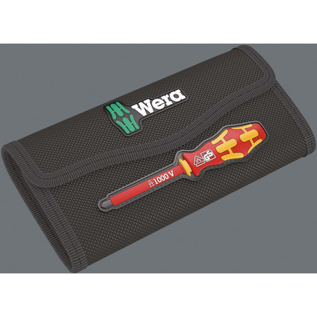 Wera kraftform kompakt vde 16 torque extra slim 1 tool finder schroevendraaier (rood geel, 16‑delig)