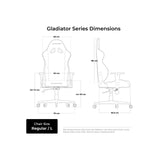 Dxracer gladiator l black red pvc leather gamestoel (zwart rood)