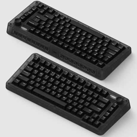 Iqunix zx75 dark side wireless mechanical keyboard (zwart, us lay-out (qwerty), gateron red, 75%, rgb leds, hot-swappable, double-shot pbt, 2.4ghz | bluetooth 5.1 | usb-c)