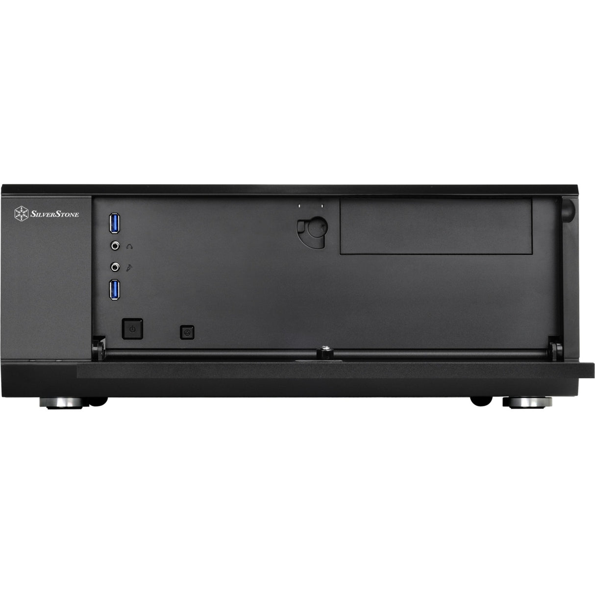 Silverstone sst-gd10b htpc behuizing (zwart | 2x usb-a)