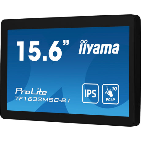Iiyama prolite tf1633msc-b1 15.6 touchscreen monitor (zwart, hdmi, displayport, 2x usb-a)