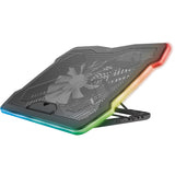 Trust gxt 1126 aura laptopkoeler (zwart, rgb)