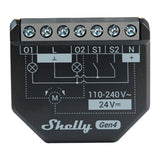 Shelly 2pm gen4 relais (zwart, bluetooth, wifi)