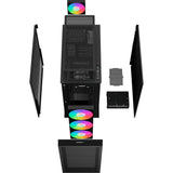 Deepcool ch560 midi tower behuizing (zwart | 1x usb-a | 1x usb-c | rgb | window)