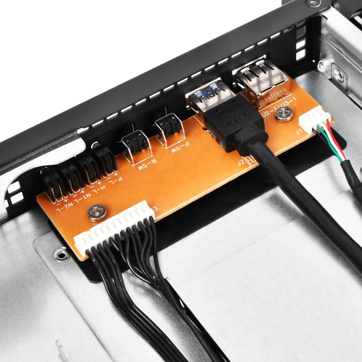 Silverstone rm21-308 rack behuizing (zwart | 1x usb-a 2.0 | 1x usb-a 3.2 (5 gbit s))
