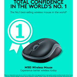 Logitech wireless mouse m185 (rood, retail)