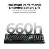 Keychron q5 ultra-m3 8k wireless custom mechanical keyboard (zwart, us lay-out (qwerty), silk pom red, 96%, rgb, hot swap, 8k, 2.4 ghz | bluetooth 5.2 | usb-c)