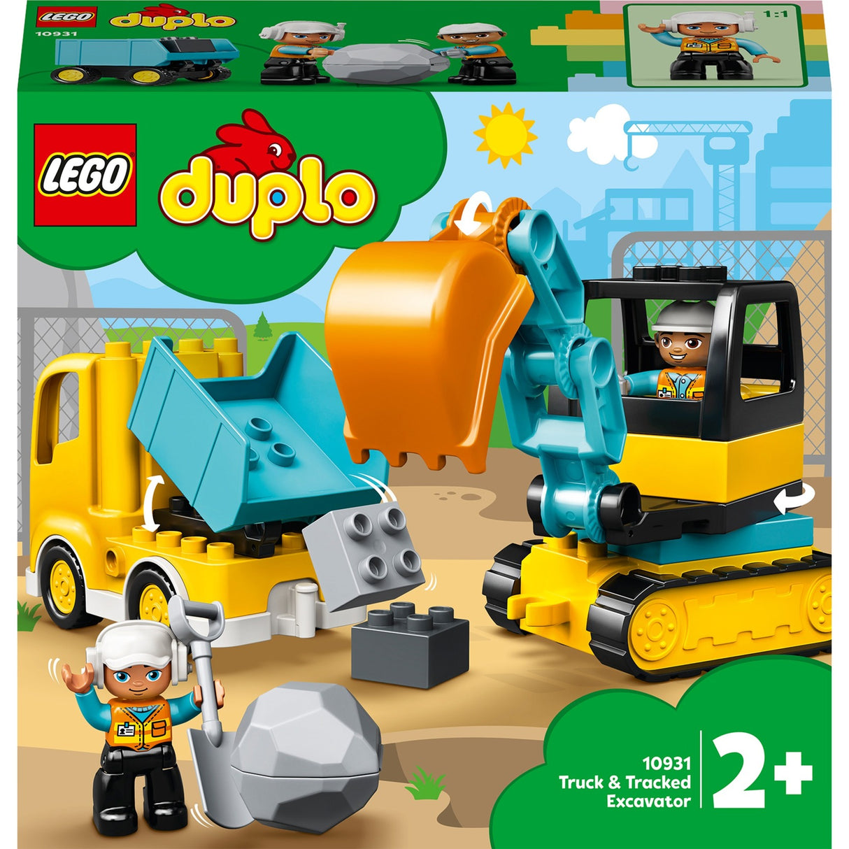 Lego truck tracked excavator