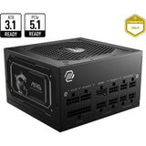 Msi mag a750gl pcie5 ii modulaire 750 watt voeding (zwart, 1x 12v-2x6, 3x pcie)