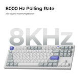Keychron q3 he 8k magnetic switch keyboard (wit, us lay-out (qwerty), ultra-fast lime, 80% (tkl), rgb, hot swap, 8k)