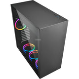Sharkoon pure steel rgb midi tower behuizing (zwart | 2x usb-a | rgb | window)