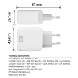 Act connectivity usb-c usb-a lader 20w met power delivery pps, quick charge, ganfast oplader (wit)