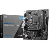 Msi pro h610m-e ddr4 socket 1700 moederbord (zwart, gb-lan, sound, µatx)
