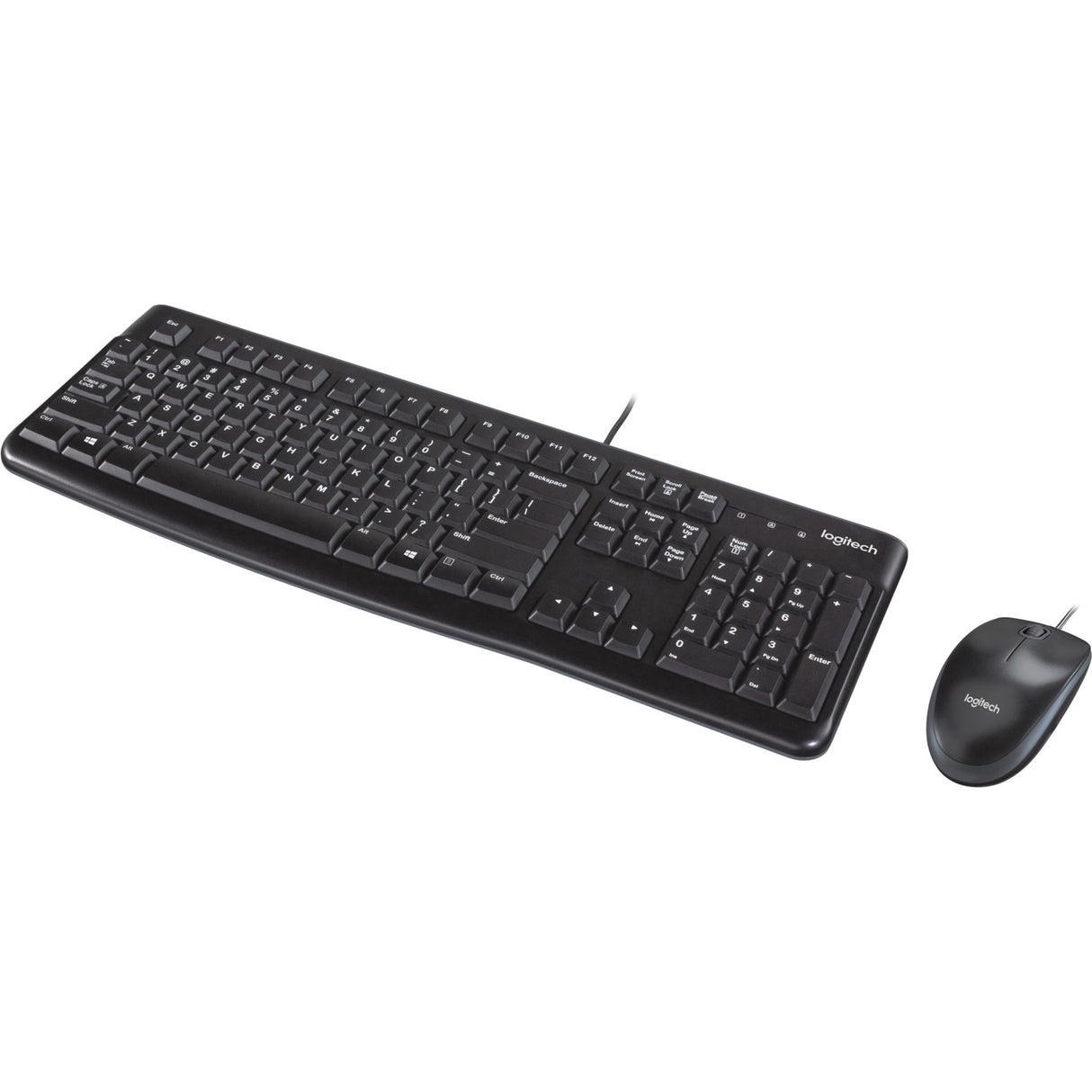 Logitech mk120 desktopset (zwart, eu lay-out (qwerty), rubberdome)