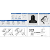 Act connectivity monitorarm office met gasveer, 1 scherm (zwart)