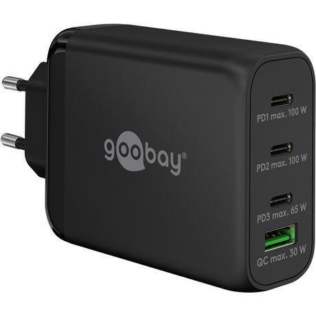 Goobay 100w gan usb-c pd multiport quick charger (zwart)