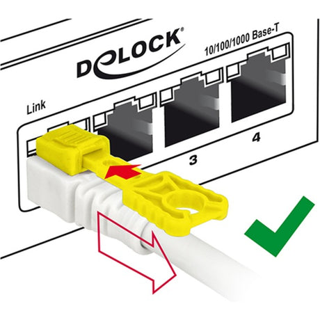 Delock patchkabel rj-45 secure met cat.6a (wit, 85331, 1 meter)