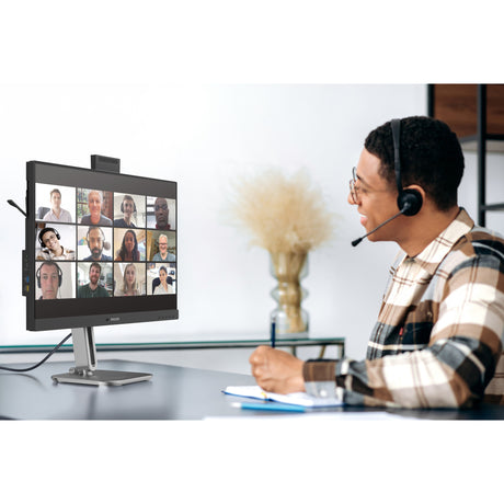 Philips 27b2u4601h 00 27 led monitor (zilver zwart, hdmi, displayport, usb-c, webcam, 120 hz)