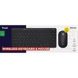 Trust lyra multi-device wireless keyboard mouse desktopset (zwart, us lay-out (qwerty), scissor switches, 65%, 800 - 1.600 dpi, 2,4 ghz usb, bluetooth)
