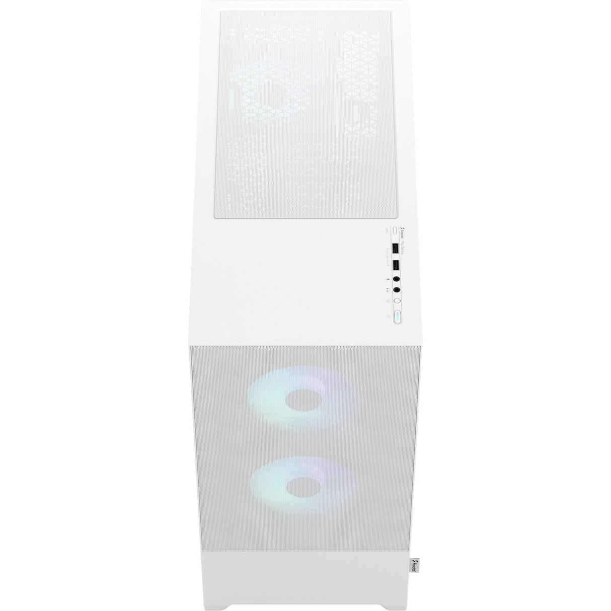 Fractal design pop air rgb midi tower behuizing (wit | 2x usb-a | rgb | tempered glass)