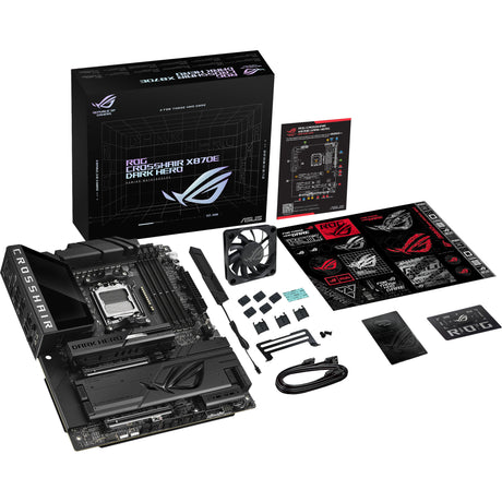 Asus rog crosshair x870e dark hero socket am5 moederbord (raid, 10gb-lan, 5gb-lan, wi-fi 7, bt, sound, atx)