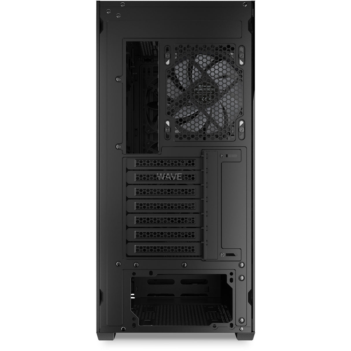 Sharkoon ak4w rgb strip midi tower behuizing (zwart | 2x usb-a | 1x usb-c | rgb | tempered glass)