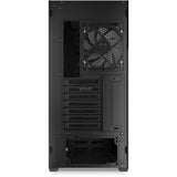 Sharkoon ak4w rgb strip midi tower behuizing (zwart | 2x usb-a | 1x usb-c | rgb | tempered glass)
