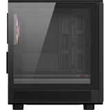 Xyz pc gear atom midi tower behuizing (zwart | 2x usb-a | 1x usb-c | tempered glass)