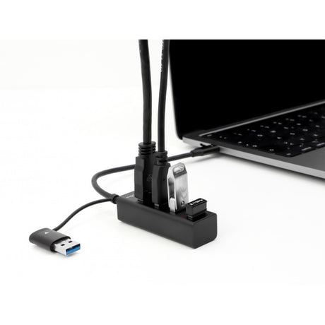 Delock 4-poorts usb 3.2 gen 1 hub met usb type-c of usb type-a aansluiting usb-hub (zwart)
