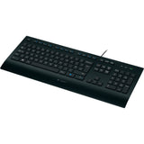 Logitech k280e toetsenbord (zwart, eu lay-out (qwerty), rubberdome)