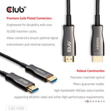Club 3d hdmi hybride aoc kabel (zwart, 50 meter)